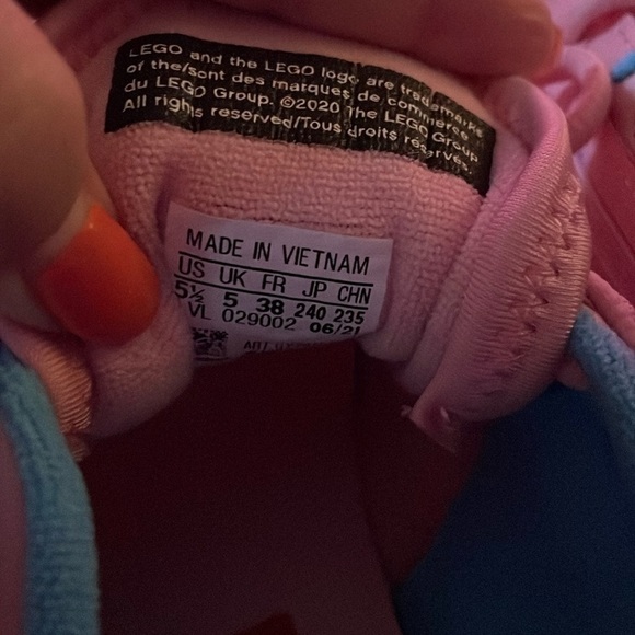 ADIDAS X LEGO® SPORT 7.5 Women's GY2611 Pink, white blue sneakers - Picture 5 of 7